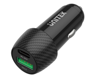 UNITEK Ładowarka samochodowa 38W (USB-C 20W, USB-A 18W) P1400A - 744554 - zdjęcie 1